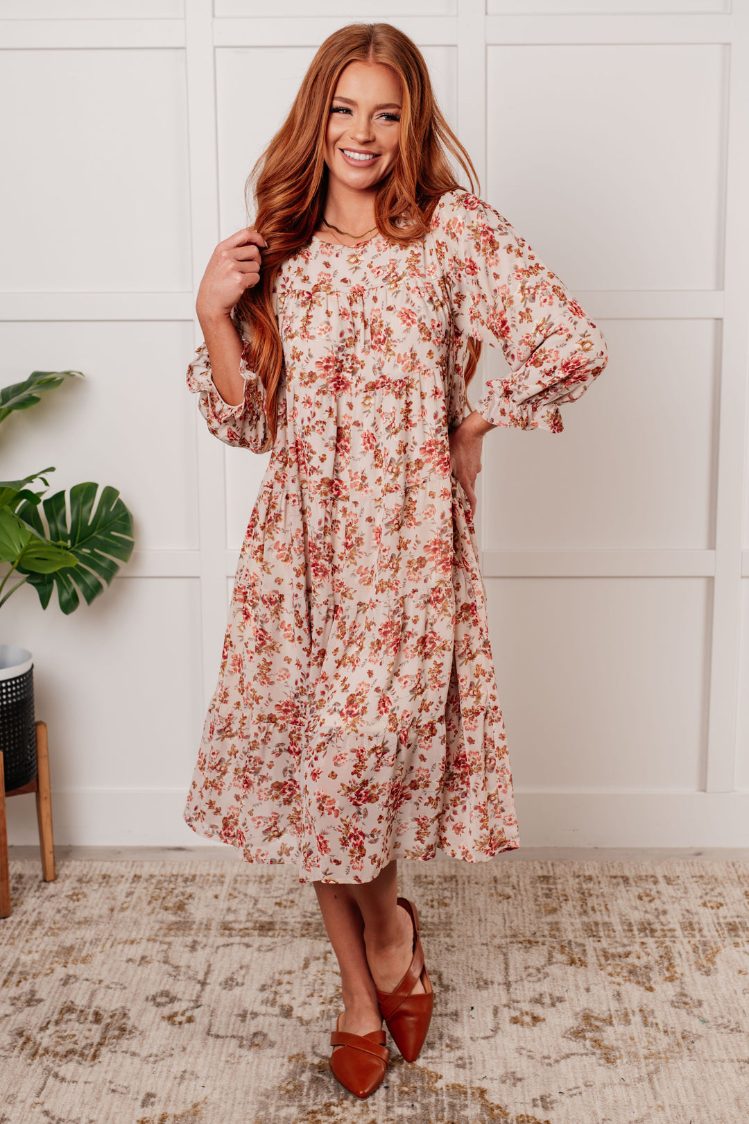 Next to You Balloon Sleeve Floral Dress-Dresses-Ave Shops-[option4]-[option5]-[option6]-[option7]-[option8]-Shop-Boutique-Clothing-for-Women-Online