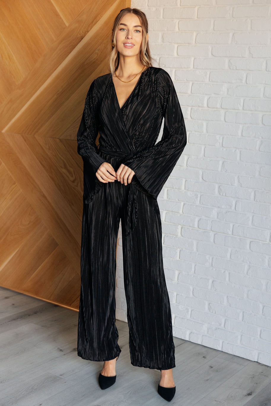 Night Out Plisse Jumpsuit-Jumpsuits & Rompers-Ave Shops-[option4]-[option5]-[option6]-[option7]-[option8]-Shop-Boutique-Clothing-for-Women-Online