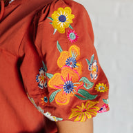 No Concerns Embroidered Sleeve Blouse-Blouses-Ave Shops-[option4]-[option5]-[option6]-[option7]-[option8]-Shop-Boutique-Clothing-for-Women-Online