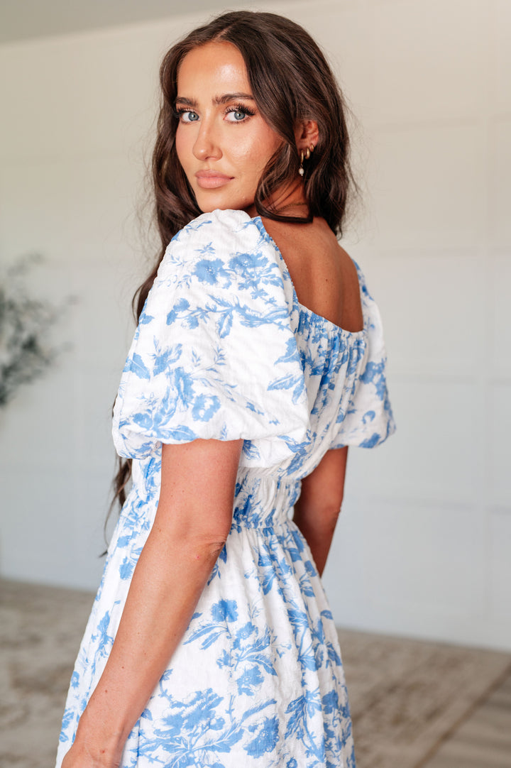 Nurturing Myself Square Neck Floral Dress in Blue-Dresses-Ave Shops-[option4]-[option5]-[option6]-[option7]-[option8]-Shop-Boutique-Clothing-for-Women-Online