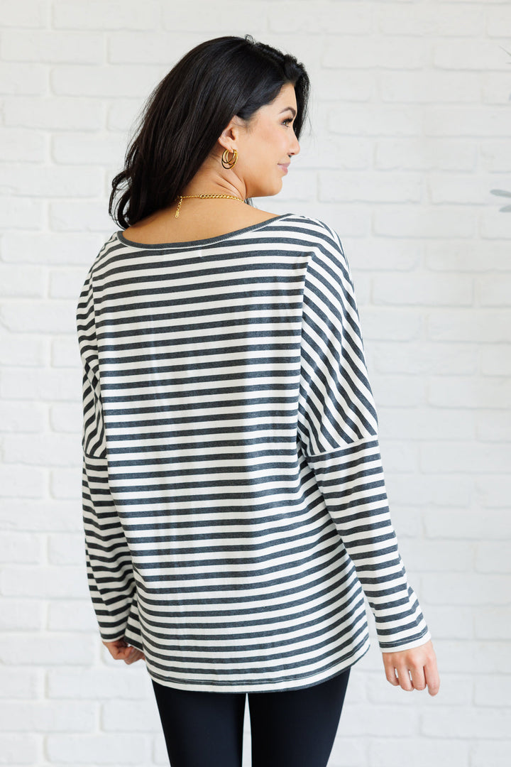 Obviously Mine Striped Oversized Top-Tops-Ave Shops-[option4]-[option5]-[option6]-[option7]-[option8]-Shop-Boutique-Clothing-for-Women-Online