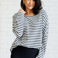 Obviously Mine Striped Oversized Top-Tops-Ave Shops-[option4]-[option5]-[option6]-[option7]-[option8]-Shop-Boutique-Clothing-for-Women-Online