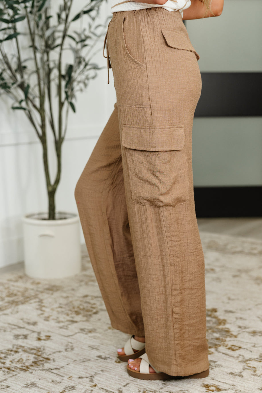 Off Duty Straight Leg Cargo Pants in Tan-Womens-Ave Shops-[option4]-[option5]-[option6]-[option7]-[option8]-Shop-Boutique-Clothing-for-Women-Online