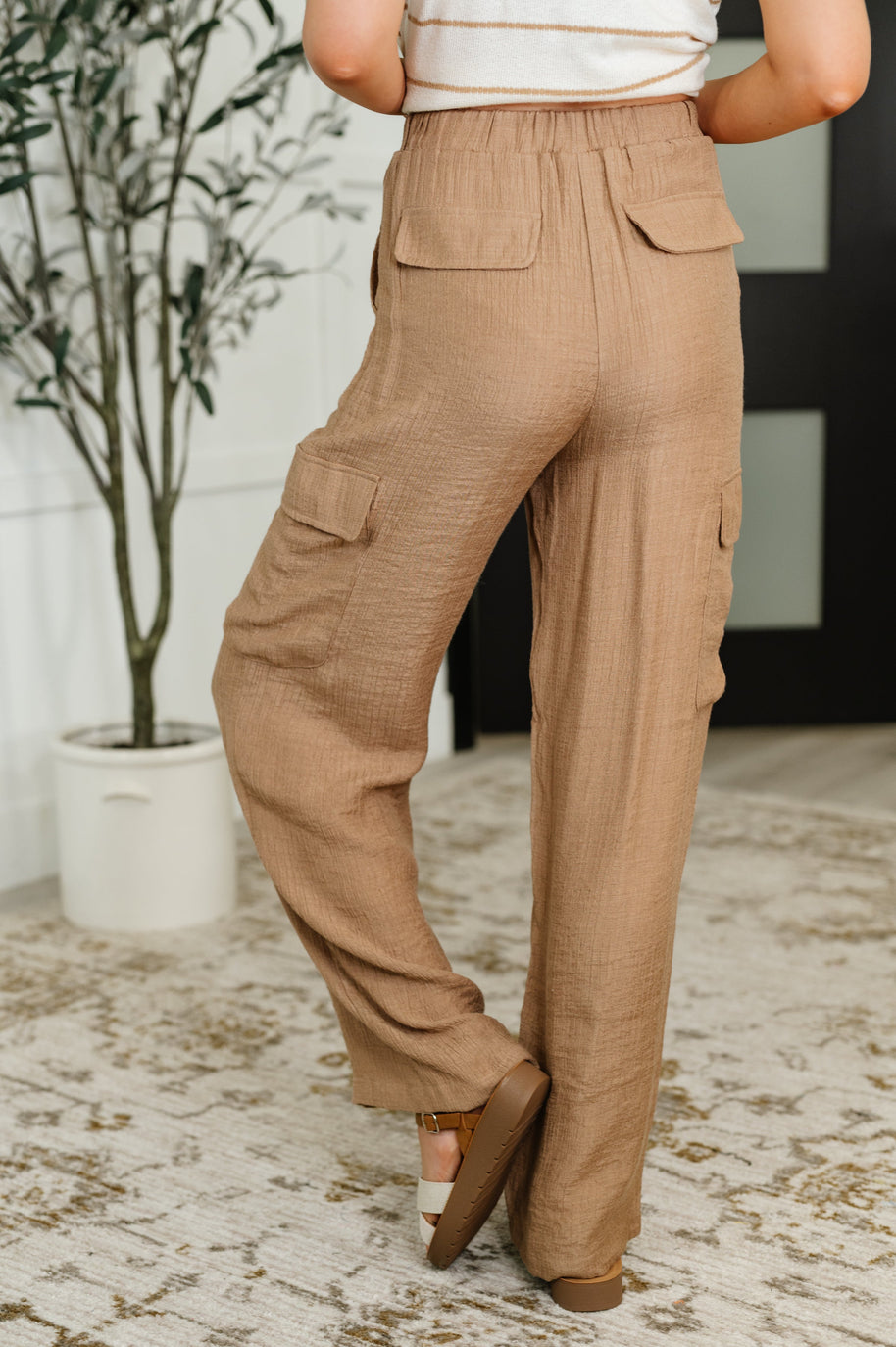 Off Duty Straight Leg Cargo Pants in Tan-Womens-Ave Shops-[option4]-[option5]-[option6]-[option7]-[option8]-Shop-Boutique-Clothing-for-Women-Online