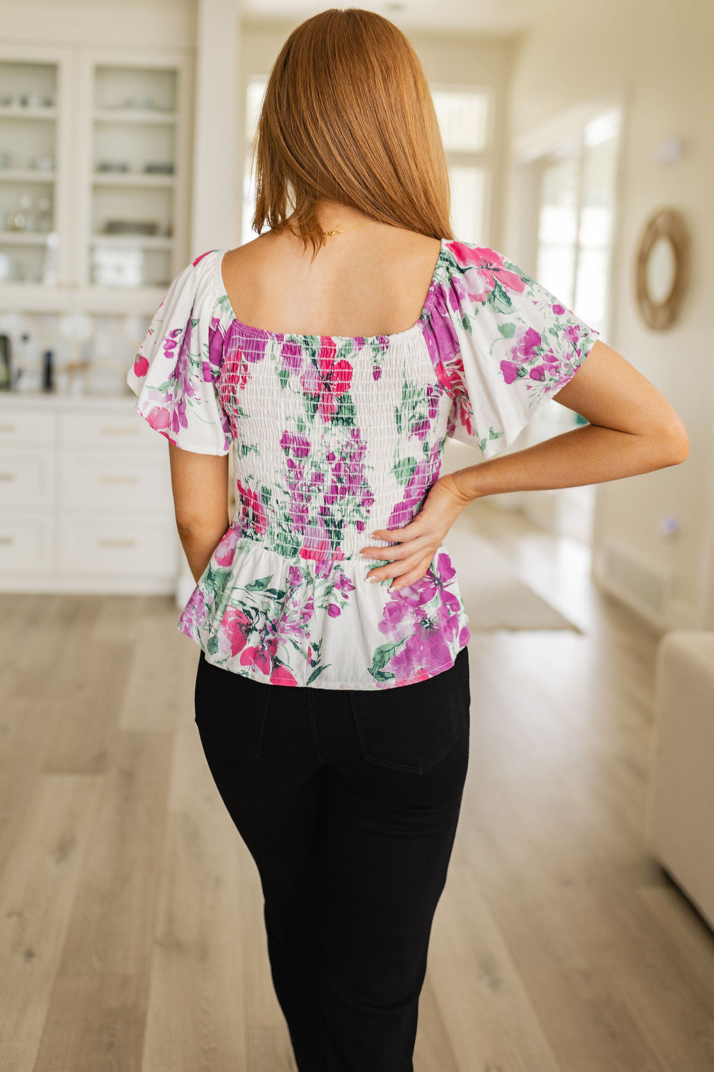 Oh So Simple Floral Blouse-Tops-Ave Shops-[option4]-[option5]-[option6]-[option7]-[option8]-Shop-Boutique-Clothing-for-Women-Online