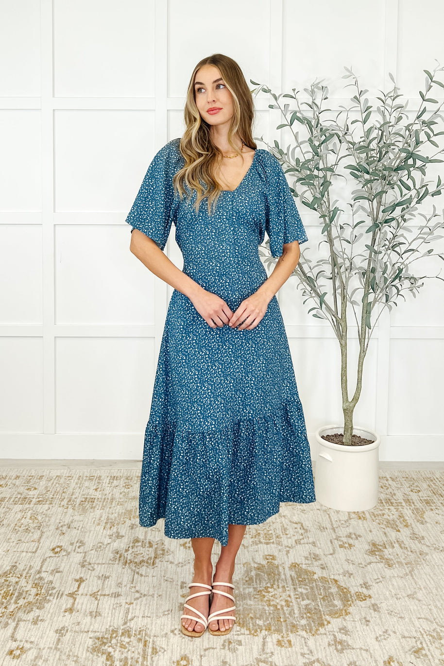 Olive Dress in Blue Vineyard-Womens-Ave Shops-[option4]-[option5]-[option6]-[option7]-[option8]-Shop-Boutique-Clothing-for-Women-Online