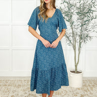 Olive Dress in Blue Vineyard-Womens-Ave Shops-[option4]-[option5]-[option6]-[option7]-[option8]-Shop-Boutique-Clothing-for-Women-Online