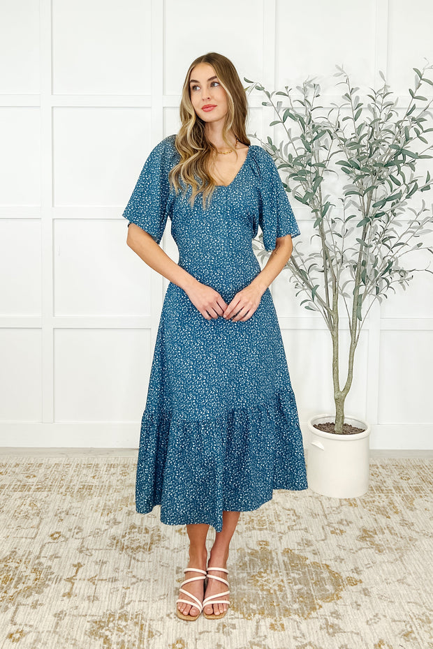 Olive Dress in Blue Vineyard-Womens-Ave Shops-[option4]-[option5]-[option6]-[option7]-[option8]-Shop-Boutique-Clothing-for-Women-Online