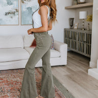 Olivia Control Top Release Hem Overalls in Olive-Denim-Ave Shops-[option4]-[option5]-[option6]-[option7]-[option8]-Shop-Boutique-Clothing-for-Women-Online