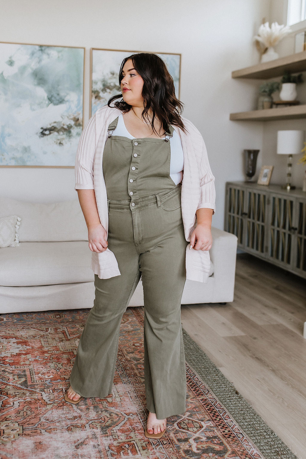 Olivia Control Top Release Hem Overalls in Olive-Denim-Ave Shops-[option4]-[option5]-[option6]-[option7]-[option8]-Shop-Boutique-Clothing-for-Women-Online