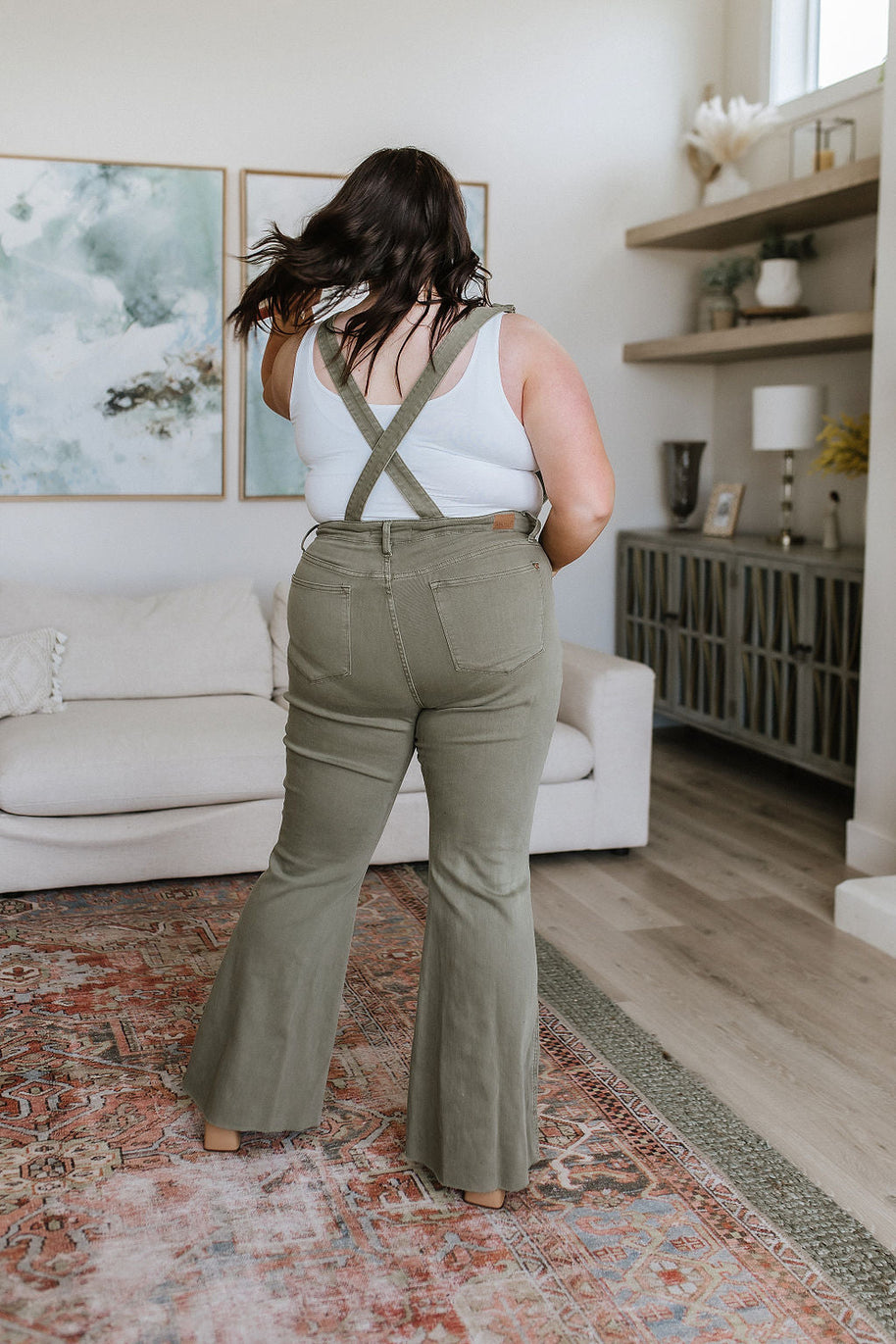 Olivia Control Top Release Hem Overalls in Olive-Denim-Ave Shops-[option4]-[option5]-[option6]-[option7]-[option8]-Shop-Boutique-Clothing-for-Women-Online