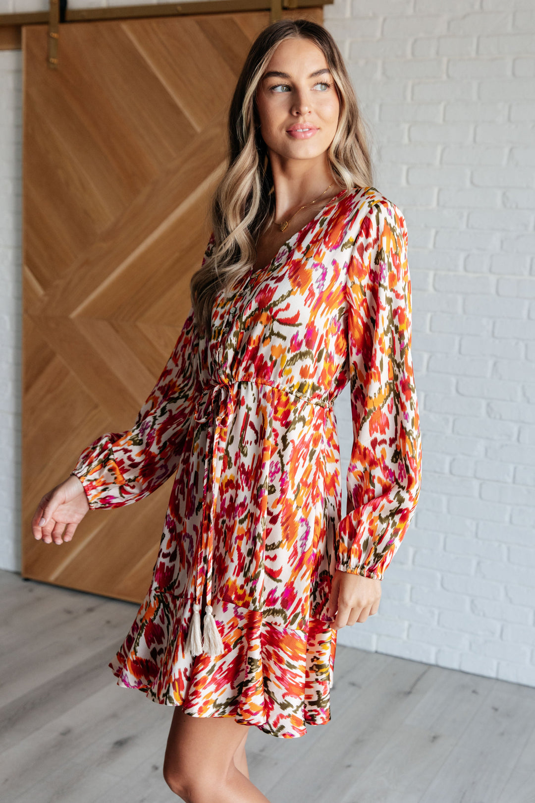 Once Upon a Dream V-Neck Balloon Sleeve Dress-Dresses-Ave Shops-[option4]-[option5]-[option6]-[option7]-[option8]-Shop-Boutique-Clothing-for-Women-Online