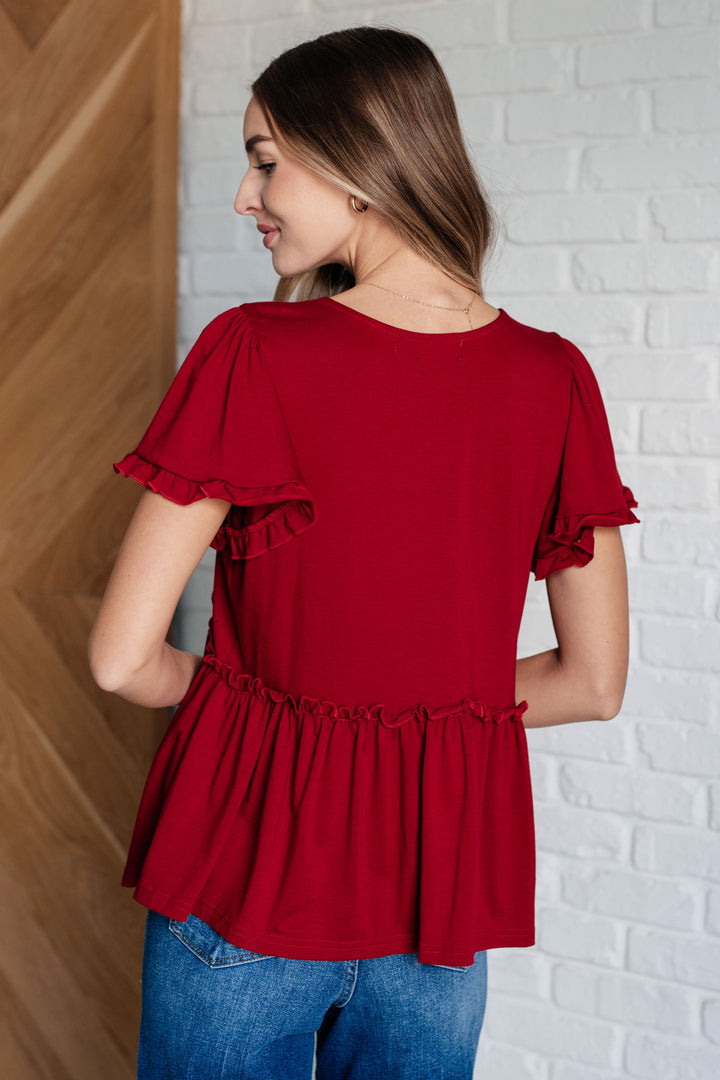 One Day Soon V-Neck Ruffle Detail Top-Tops-Ave Shops-[option4]-[option5]-[option6]-[option7]-[option8]-Shop-Boutique-Clothing-for-Women-Online