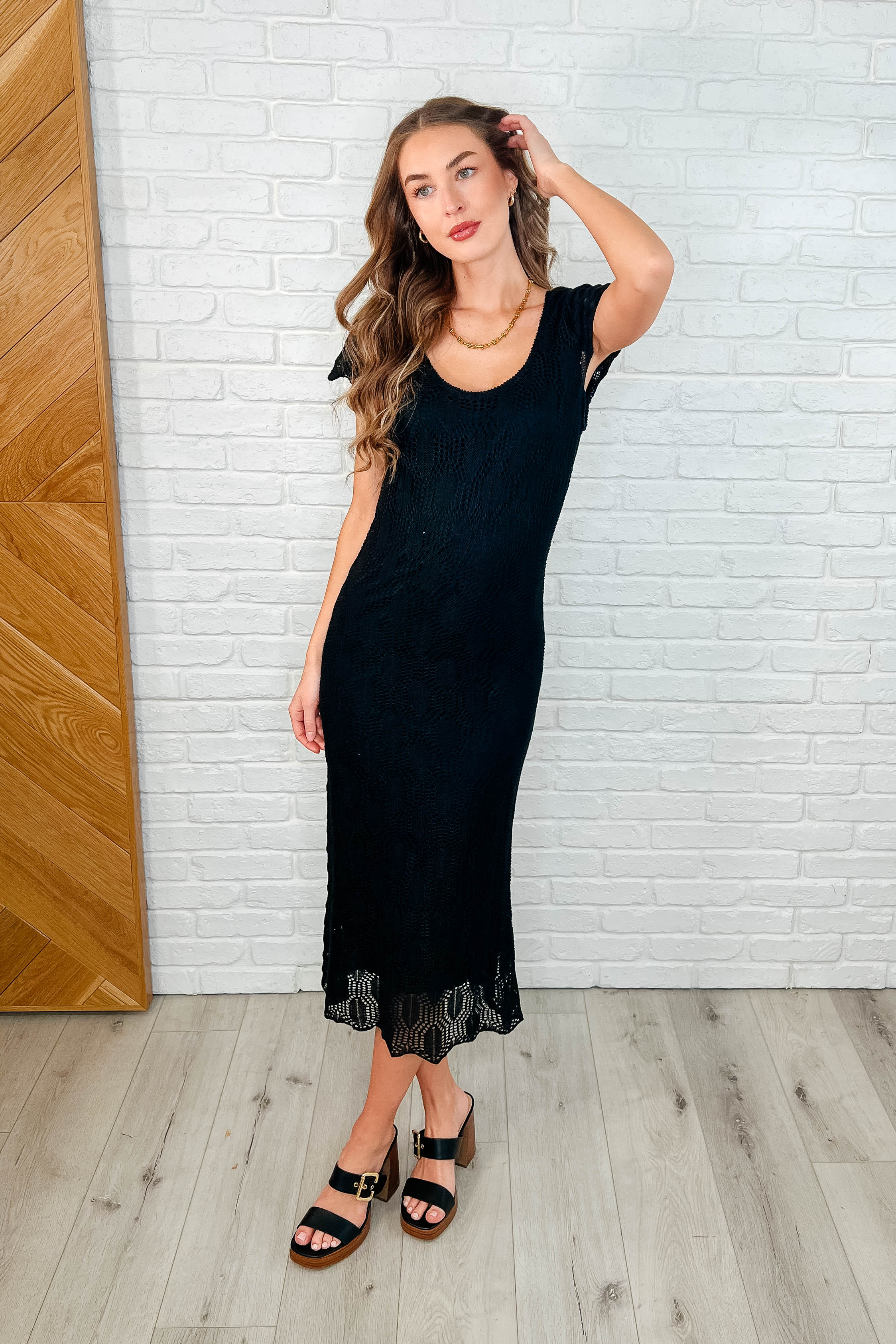 On the Town Lace Scoop Neck Dress in Black-Womens-Ave Shops-[option4]-[option5]-[option6]-[option7]-[option8]-Shop-Boutique-Clothing-for-Women-Online