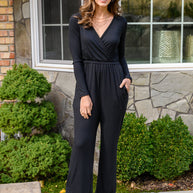 Onward & Upward Faux Wrap Jumpsuit In Black-Womens-Ave Shops-[option4]-[option5]-[option6]-[option7]-[option8]-Shop-Boutique-Clothing-for-Women-Online