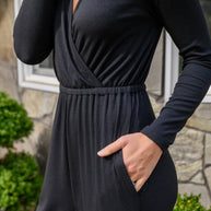 Onward & Upward Faux Wrap Jumpsuit In Black-Womens-Ave Shops-[option4]-[option5]-[option6]-[option7]-[option8]-Shop-Boutique-Clothing-for-Women-Online