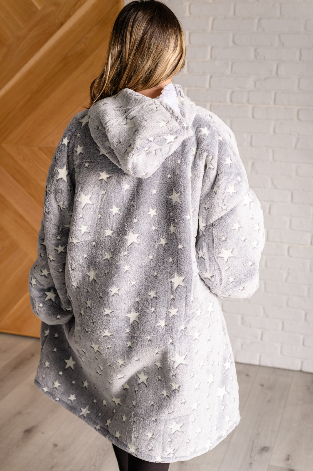 Oversized Blanket Hoodie in Grey Stars-Layers-Ave Shops-OS-[option4]-[option5]-[option6]-[option7]-[option8]-Shop-Boutique-Clothing-for-Women-Online