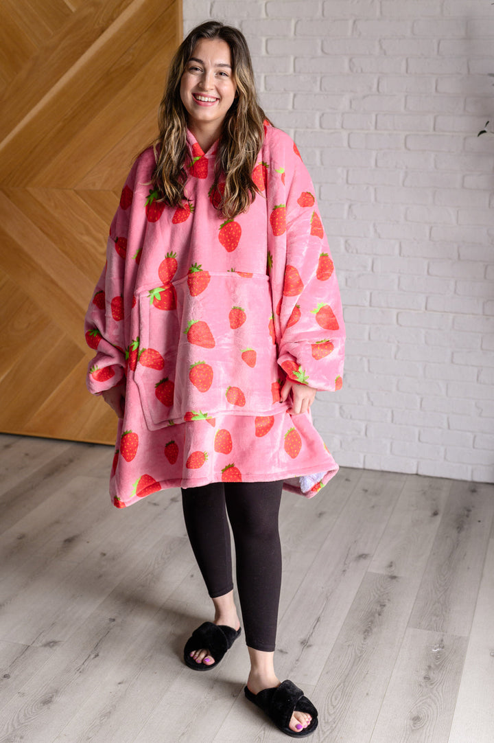 Oversized Blanket Hoodie in Strawberry-Layers-Ave Shops-OS-[option4]-[option5]-[option6]-[option7]-[option8]-Shop-Boutique-Clothing-for-Women-Online