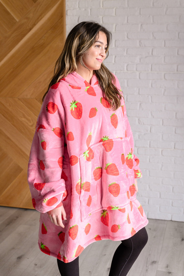 Oversized Blanket Hoodie in Strawberry-Layers-Ave Shops-OS-[option4]-[option5]-[option6]-[option7]-[option8]-Shop-Boutique-Clothing-for-Women-Online