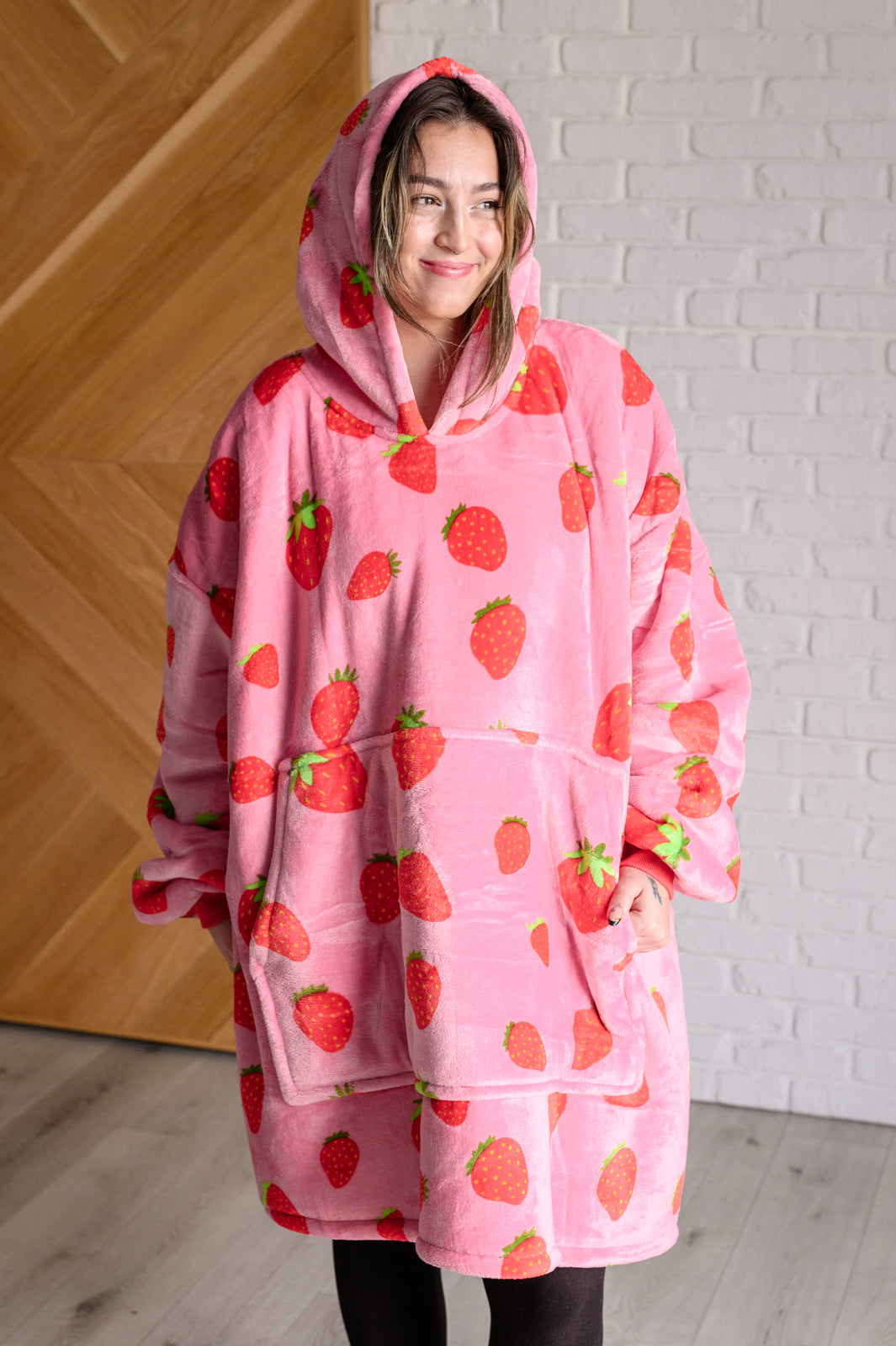 Oversized Blanket Hoodie in Strawberry-Layers-Ave Shops-OS-[option4]-[option5]-[option6]-[option7]-[option8]-Shop-Boutique-Clothing-for-Women-Online