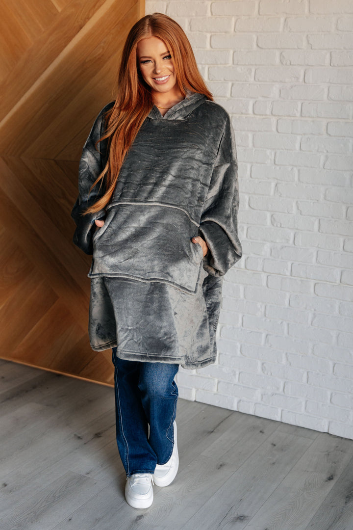 Oversized Velour Blanket Hoodie in Gray-Layers-Ave Shops-OS-[option4]-[option5]-[option6]-[option7]-[option8]-Shop-Boutique-Clothing-for-Women-Online