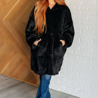Oversized Velour Blanket Hoodie in Black-Layers-Ave Shops-[option4]-[option5]-[option6]-[option7]-[option8]-Shop-Boutique-Clothing-for-Women-Online