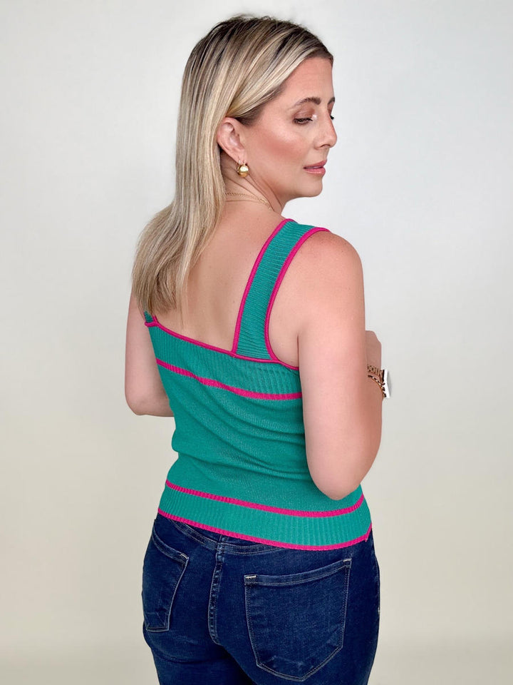 BiBi Contrast Color Rib Knit Tank Top-Tank Tops & Camis-Kiwidrop-[option4]-[option5]-[option6]-[option7]-[option8]-Shop-Boutique-Clothing-for-Women-Online