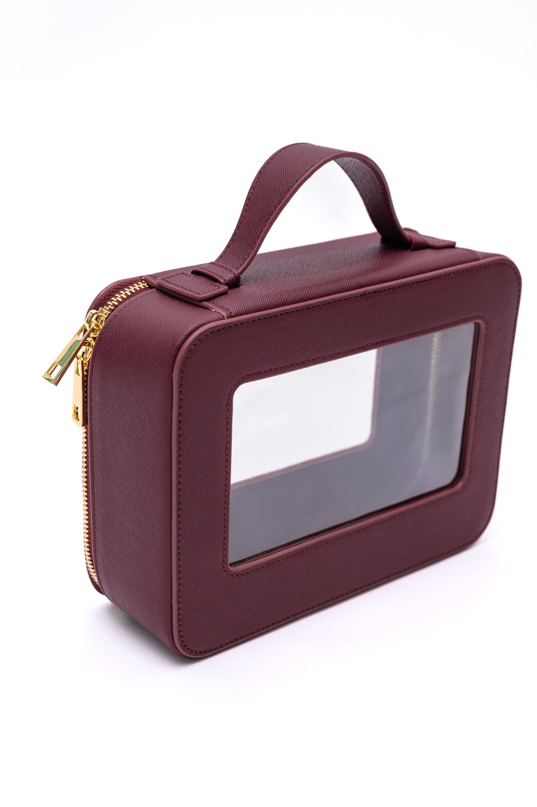 PU Leather Travel Cosmetic Case in Wine-Health & Beauty-Ave Shops-OS-[option4]-[option5]-[option6]-[option7]-[option8]-Shop-Boutique-Clothing-for-Women-Online