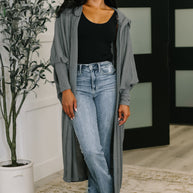Pamper Travel Hooded Cardigan in Charcoal-Womens-Ave Shops-[option4]-[option5]-[option6]-[option7]-[option8]-Shop-Boutique-Clothing-for-Women-Online