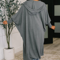 Pamper Travel Hooded Cardigan in Charcoal-Womens-Ave Shops-[option4]-[option5]-[option6]-[option7]-[option8]-Shop-Boutique-Clothing-for-Women-Online