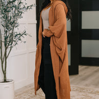 Pamper Travel Hooded Cardigan in Chestnut-Womens-Ave Shops-[option4]-[option5]-[option6]-[option7]-[option8]-Shop-Boutique-Clothing-for-Women-Online