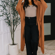 Pamper Travel Hooded Cardigan in Chestnut-Womens-Ave Shops-[option4]-[option5]-[option6]-[option7]-[option8]-Shop-Boutique-Clothing-for-Women-Online