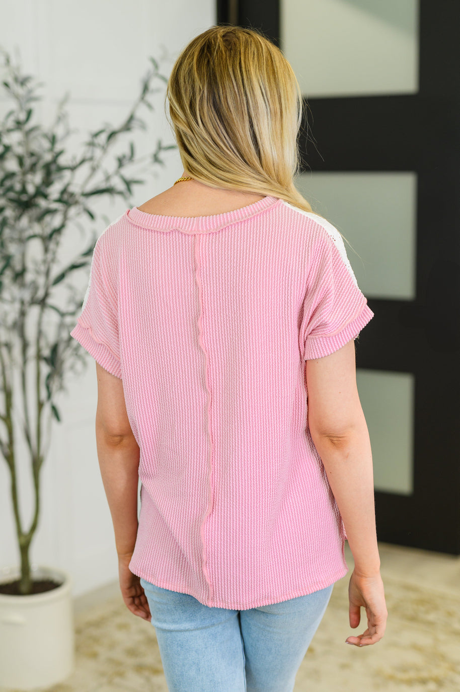 Parlour Picnic Color Block Knit Top in Pink-Womens-Ave Shops-[option4]-[option5]-[option6]-[option7]-[option8]-Shop-Boutique-Clothing-for-Women-Online