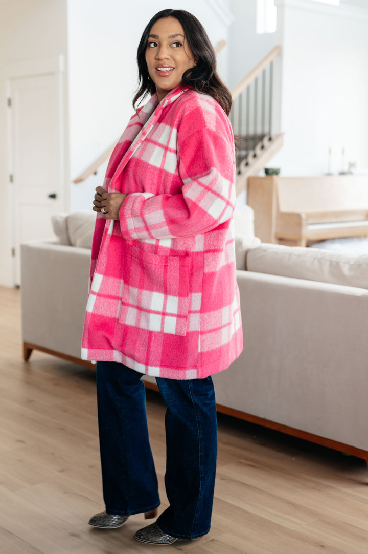 Passion in Plaid Coat in Pink-Layers-Ave Shops-[option4]-[option5]-[option6]-[option7]-[option8]-Shop-Boutique-Clothing-for-Women-Online