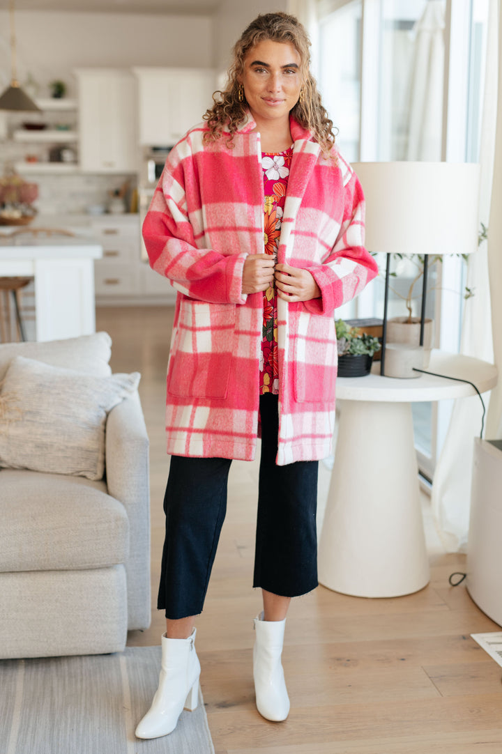 Passion in Plaid Coat in Pink-Layers-Ave Shops-[option4]-[option5]-[option6]-[option7]-[option8]-Shop-Boutique-Clothing-for-Women-Online