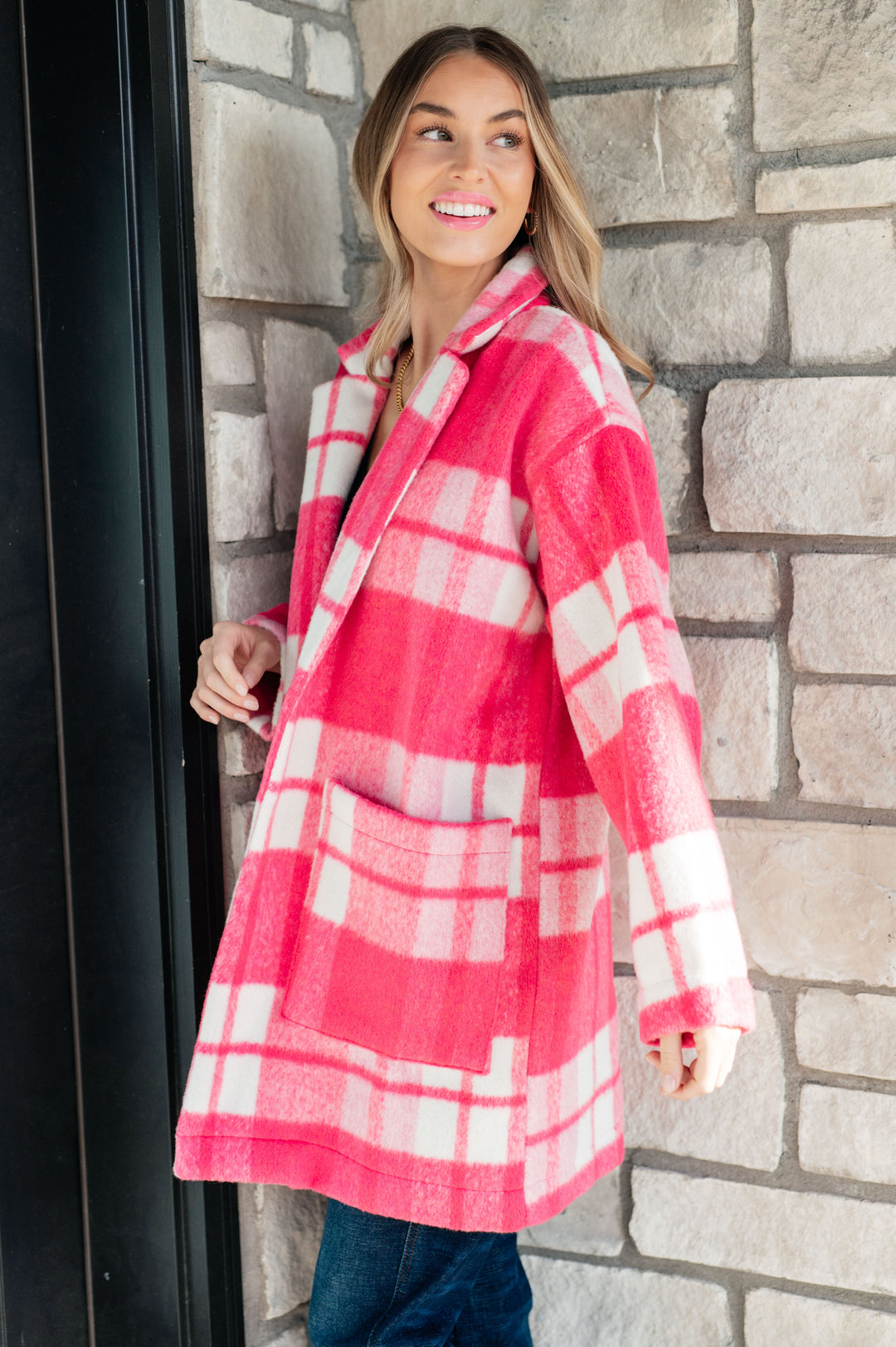 Passion in Plaid Coat in Pink-Layers-Ave Shops-[option4]-[option5]-[option6]-[option7]-[option8]-Shop-Boutique-Clothing-for-Women-Online