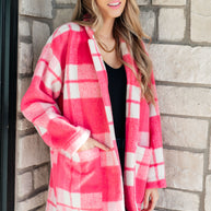 Passion in Plaid Coat in Pink-Layers-Ave Shops-[option4]-[option5]-[option6]-[option7]-[option8]-Shop-Boutique-Clothing-for-Women-Online