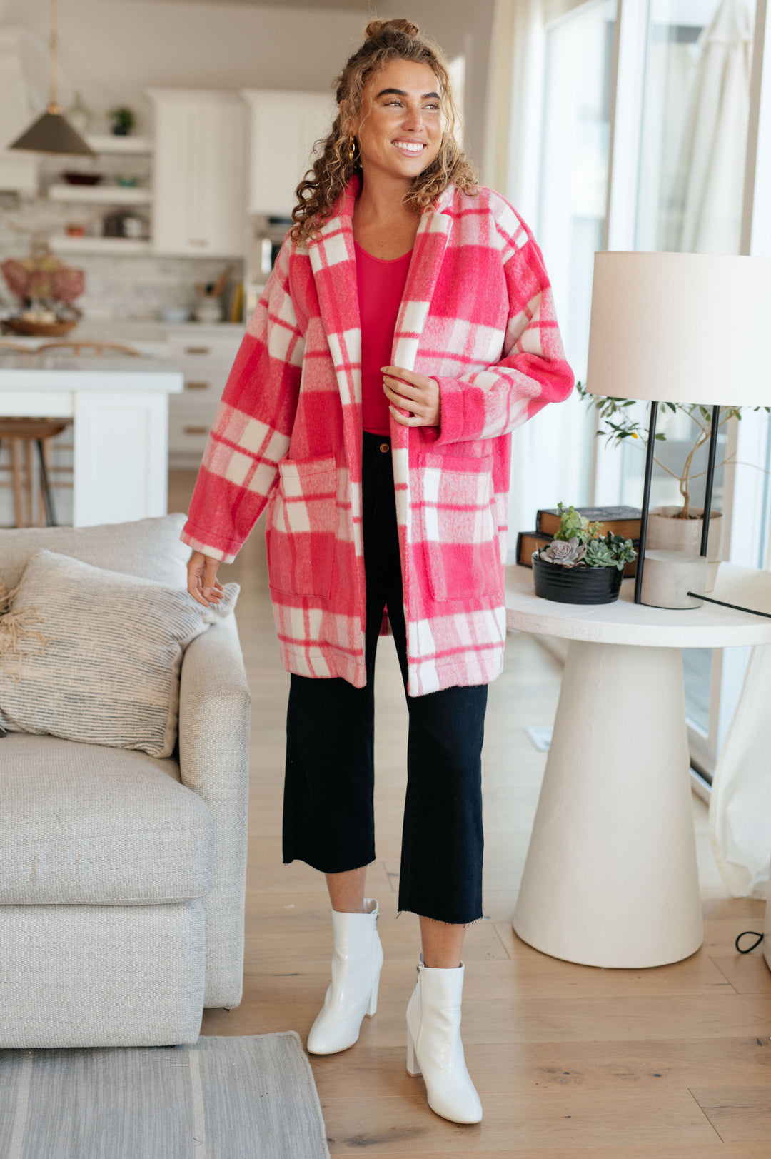 Passion in Plaid Coat in Pink-Layers-Ave Shops-[option4]-[option5]-[option6]-[option7]-[option8]-Shop-Boutique-Clothing-for-Women-Online