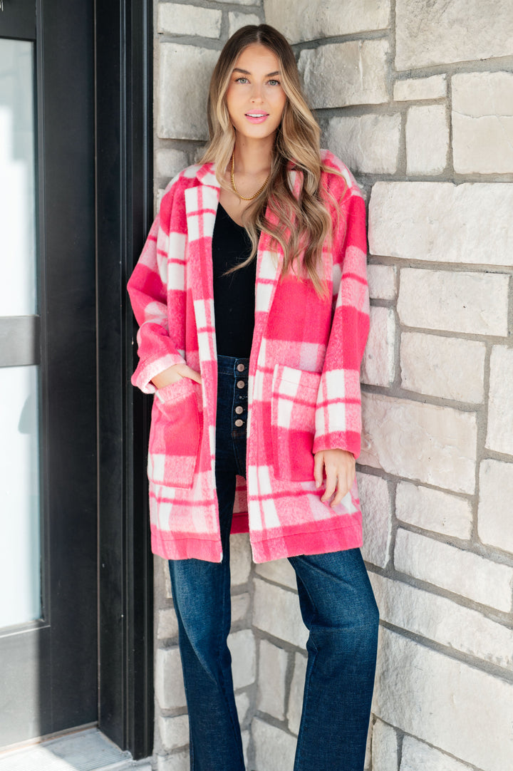 Passion in Plaid Coat in Pink-Layers-Ave Shops-[option4]-[option5]-[option6]-[option7]-[option8]-Shop-Boutique-Clothing-for-Women-Online