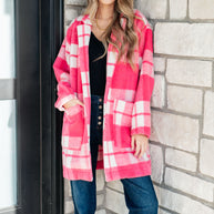 Passion in Plaid Coat in Pink-Layers-Ave Shops-[option4]-[option5]-[option6]-[option7]-[option8]-Shop-Boutique-Clothing-for-Women-Online