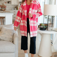 Passion in Plaid Coat in Pink-Layers-Ave Shops-[option4]-[option5]-[option6]-[option7]-[option8]-Shop-Boutique-Clothing-for-Women-Online