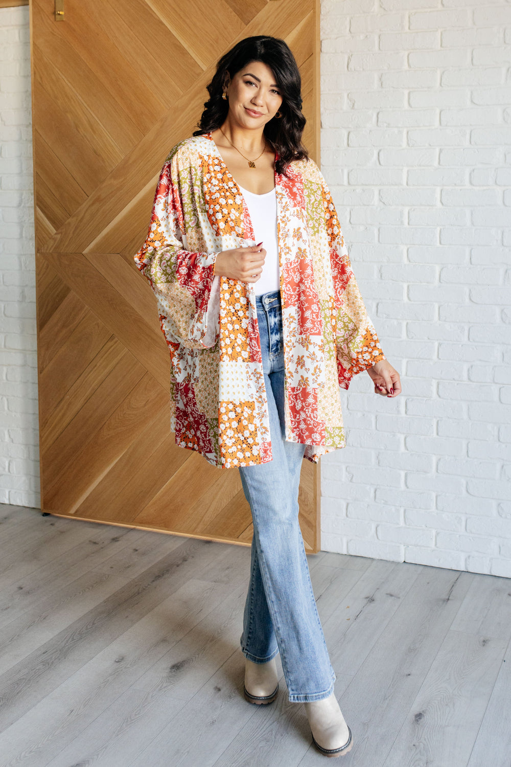 Patchwork of Feelings Mixed Floral Kimono-Layers-Ave Shops-OS-[option4]-[option5]-[option6]-[option7]-[option8]-Shop-Boutique-Clothing-for-Women-Online