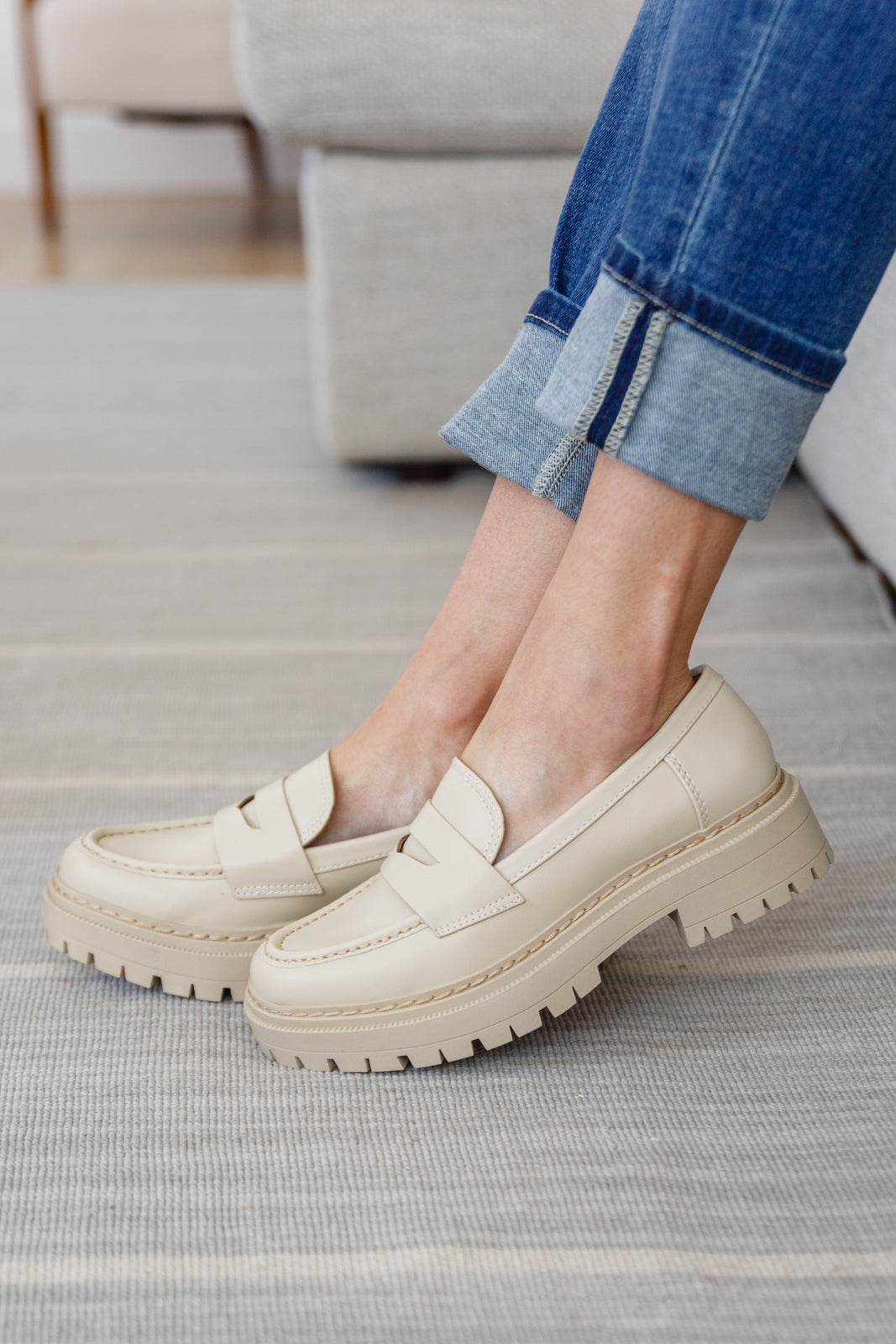 Penny For Your Thoughts Loafers in Bone-Shoes-Ave Shops-[option4]-[option5]-[option6]-[option7]-[option8]-Shop-Boutique-Clothing-for-Women-Online