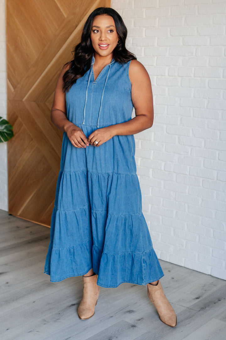 Perfect Choice Denim Maxi Dress-Dresses-Ave Shops-[option4]-[option5]-[option6]-[option7]-[option8]-Shop-Boutique-Clothing-for-Women-Online