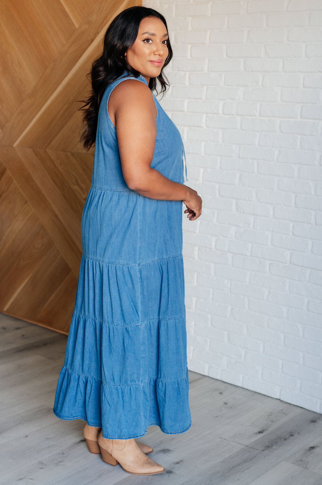 Perfect Choice Denim Maxi Dress-Dresses-Ave Shops-[option4]-[option5]-[option6]-[option7]-[option8]-Shop-Boutique-Clothing-for-Women-Online