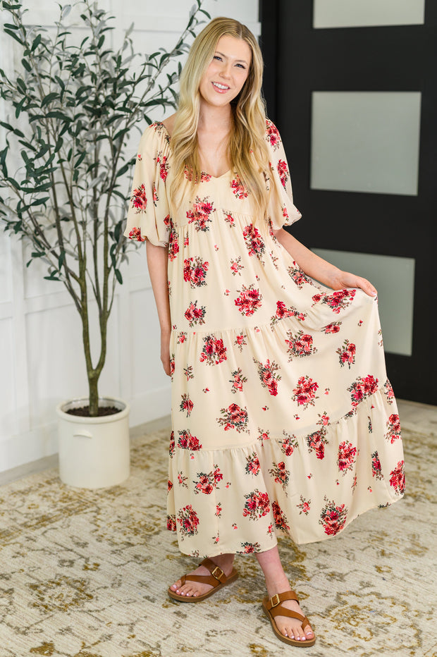 Petals & Postcards Balloon Sleeve Dress-Womens-Ave Shops-[option4]-[option5]-[option6]-[option7]-[option8]-Shop-Boutique-Clothing-for-Women-Online