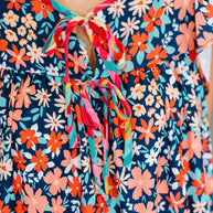 Petal to the Metal Flutter Sleeve Dress in Navy/Coral-Womens-Ave Shops-[option4]-[option5]-[option6]-[option7]-[option8]-Shop-Boutique-Clothing-for-Women-Online