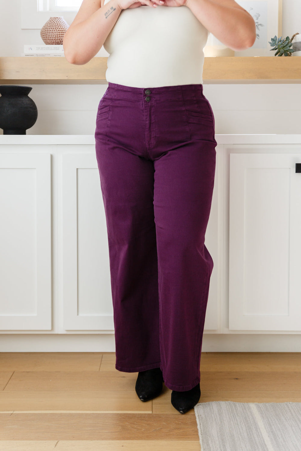 Petunia High Rise Wide Leg Jeans in Plum-Denim-Ave Shops-[option4]-[option5]-[option6]-[option7]-[option8]-Shop-Boutique-Clothing-for-Women-Online