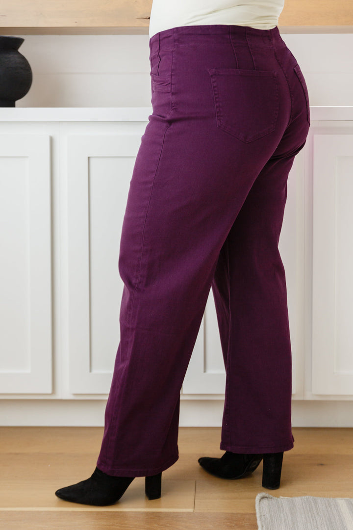 Petunia High Rise Wide Leg Jeans in Plum-Denim-Ave Shops-[option4]-[option5]-[option6]-[option7]-[option8]-Shop-Boutique-Clothing-for-Women-Online