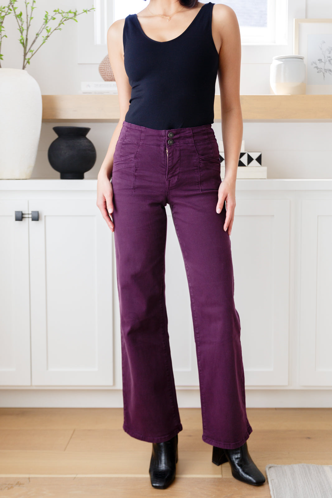 Petunia High Rise Wide Leg Jeans in Plum-Denim-Ave Shops-[option4]-[option5]-[option6]-[option7]-[option8]-Shop-Boutique-Clothing-for-Women-Online